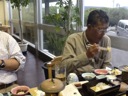 小豆島池田港に入港、その後国民宿舎にて風呂と食事、平田氏。